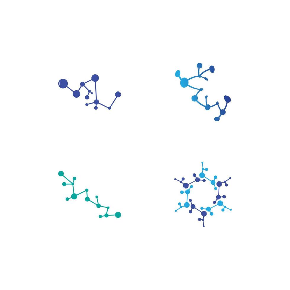 molekyl logotyp mall vektor ikon