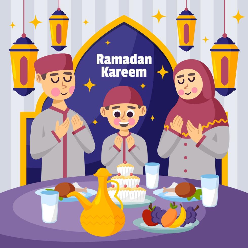ramadan iftar festkoncept vektor