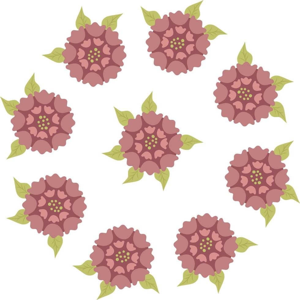 rund blommig ram. vektor illustration. blommig botanisk ramdekor