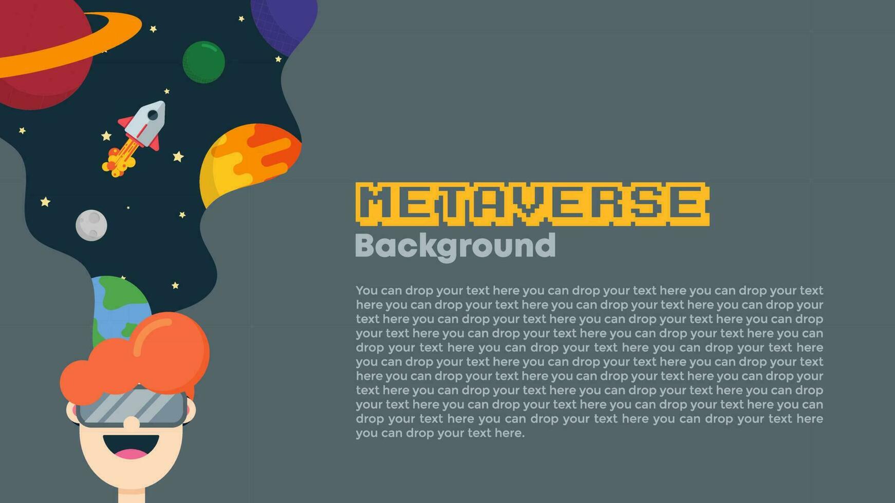 Vektor des erstaunlichen Metaverse-Hintergrunds. perfekt für Metaverse-Design, Metaverse-Vorlage usw.