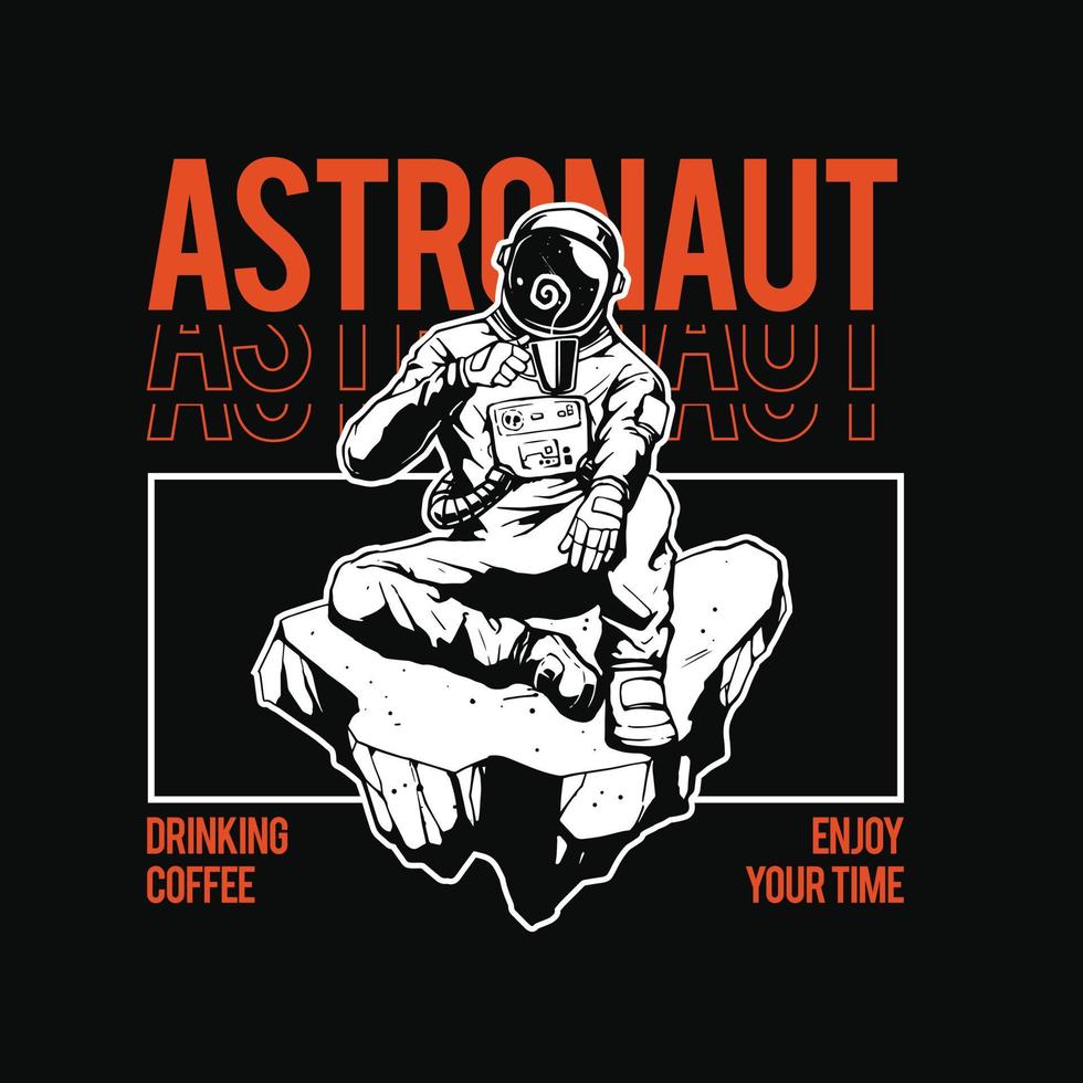 astronaut äter glass vektor