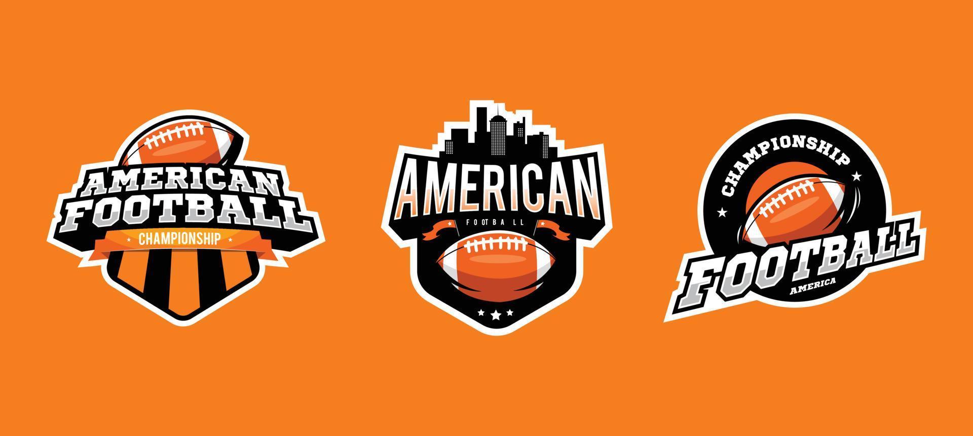 American-Football-Set-Logo vektor