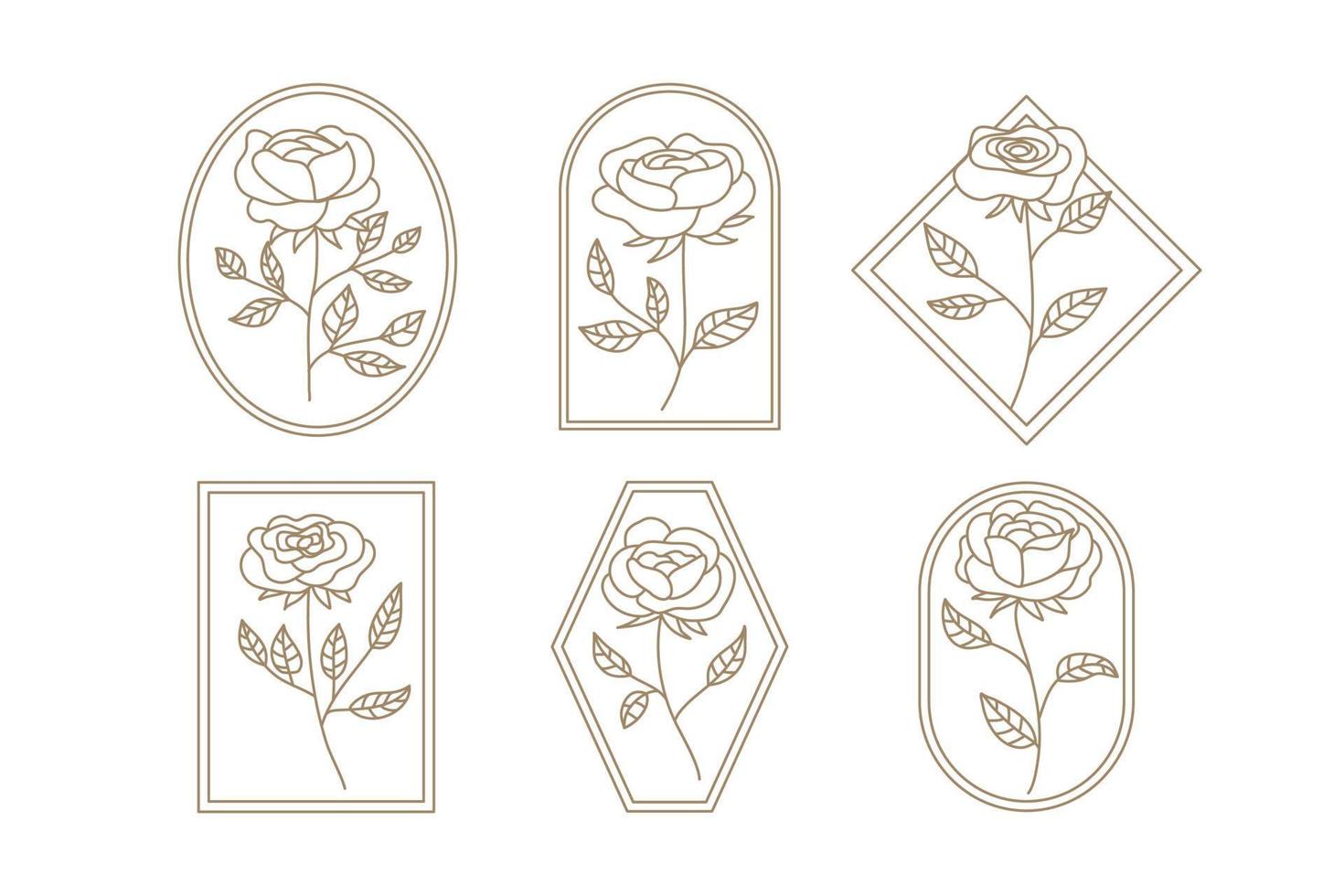 doodles örter och blommor logotyp, uppsättning handritade blommor, blommig uppsättning vilda blommor och örter, vektorobjekt isolerade på en vit bakgrund. en rad ritning vektor blommor set. botanisk