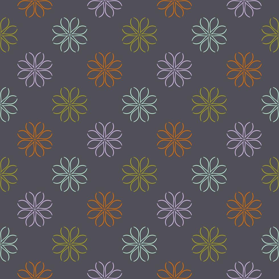 abstrakt sömlösa mönster med mandala blomma. mosaik, kakel, prickiga. blommig bakgrund. vektor
