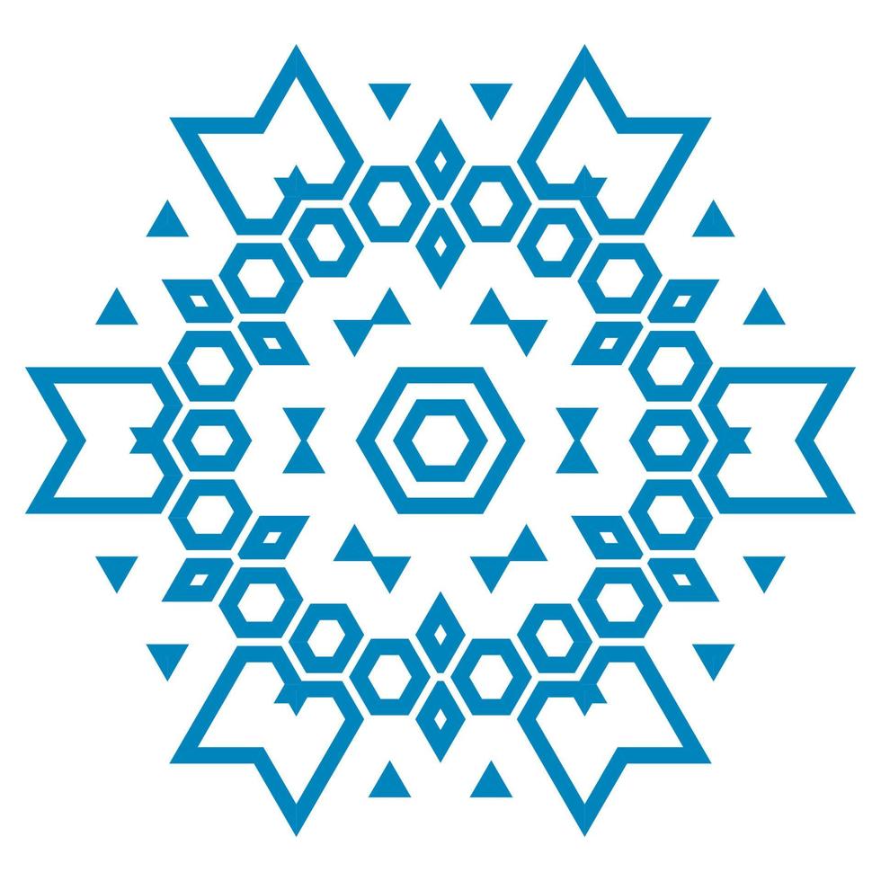 stammandala. dekorativa geo runda element isolerad på vit bakgrund. geometrisk logotyp. vektor