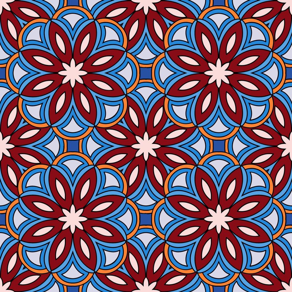 söta mandala kort. dekorativa runda doodle blomma isolerad på vit bakgrund. geometrisk dekorativ prydnad i etnisk orientalisk stil. vektor