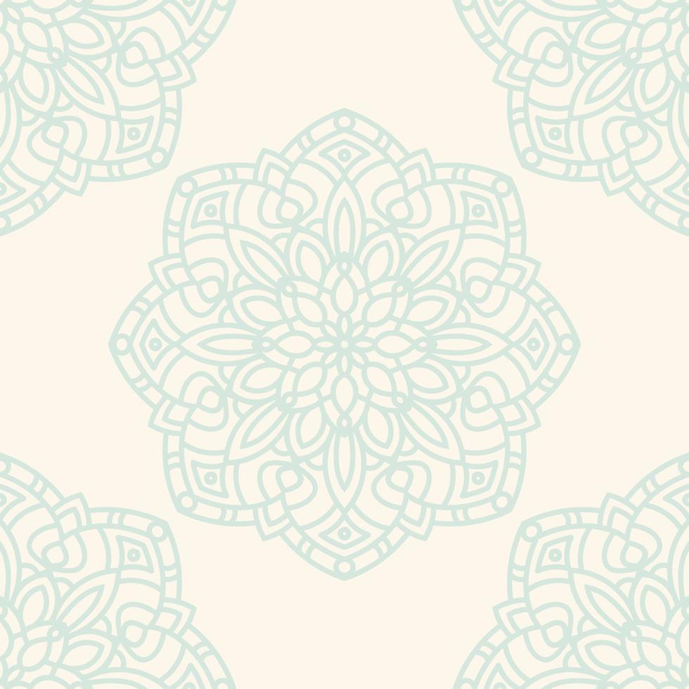 Fantasy Musterdesign mit Ziermandala. abstrakter runder gekritzelblumenhintergrund. floraler geometrischer Kreis. vektor