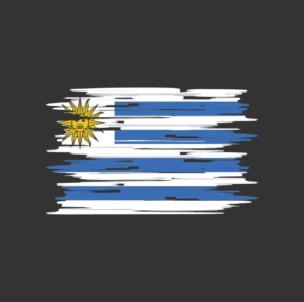 Uruguay flaggborste vektor