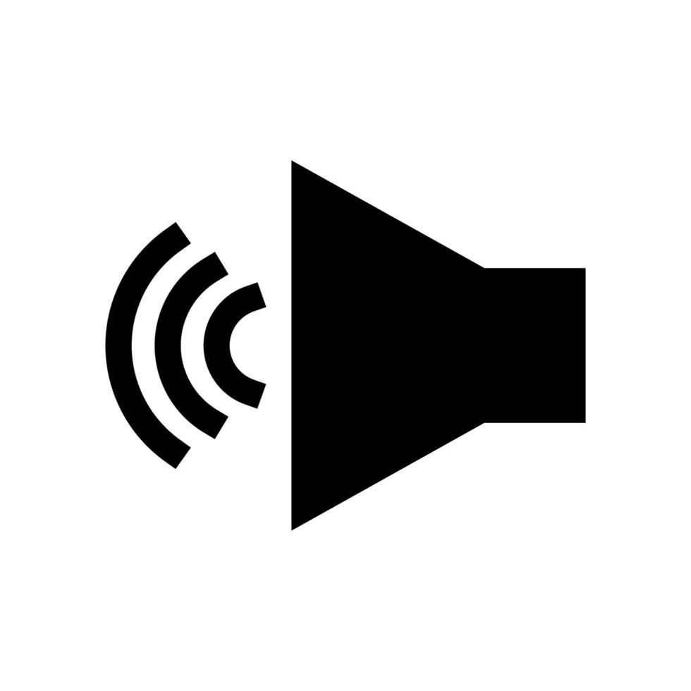 flaches Vektorsymbol für die Lautsprecherlautstärke. für Grafikdesign, Logo, Website, soziale Medien, mobile App, eps 10 vektor