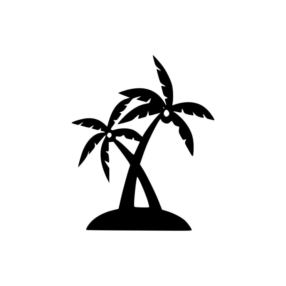 Strandsymbol oder Logo isolierte Zeichensymbol-Vektorillustration vektor