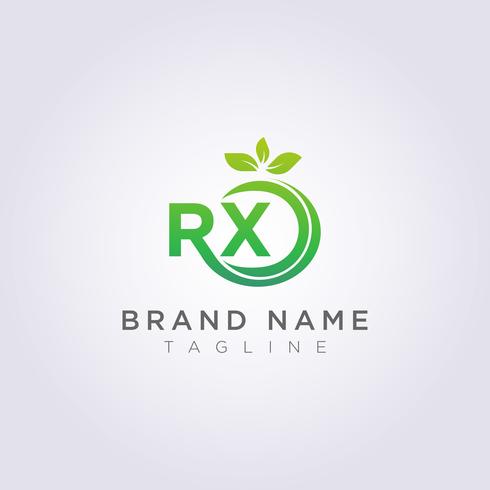 Logo Vector Leaf Icon Design RX-Buchstabe-Symbol