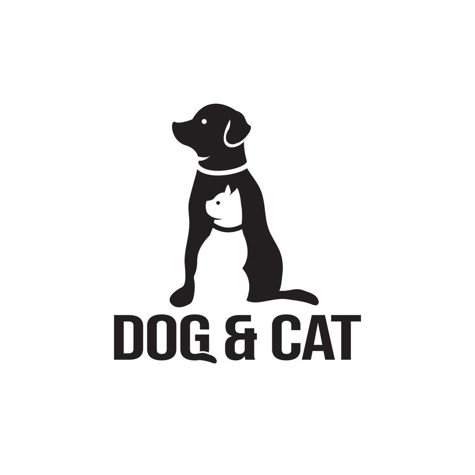 Logo-Design für Hunde und Katzen, Symbolvektorvorlage, Hundefutter, Katze, Einkaufen vektor