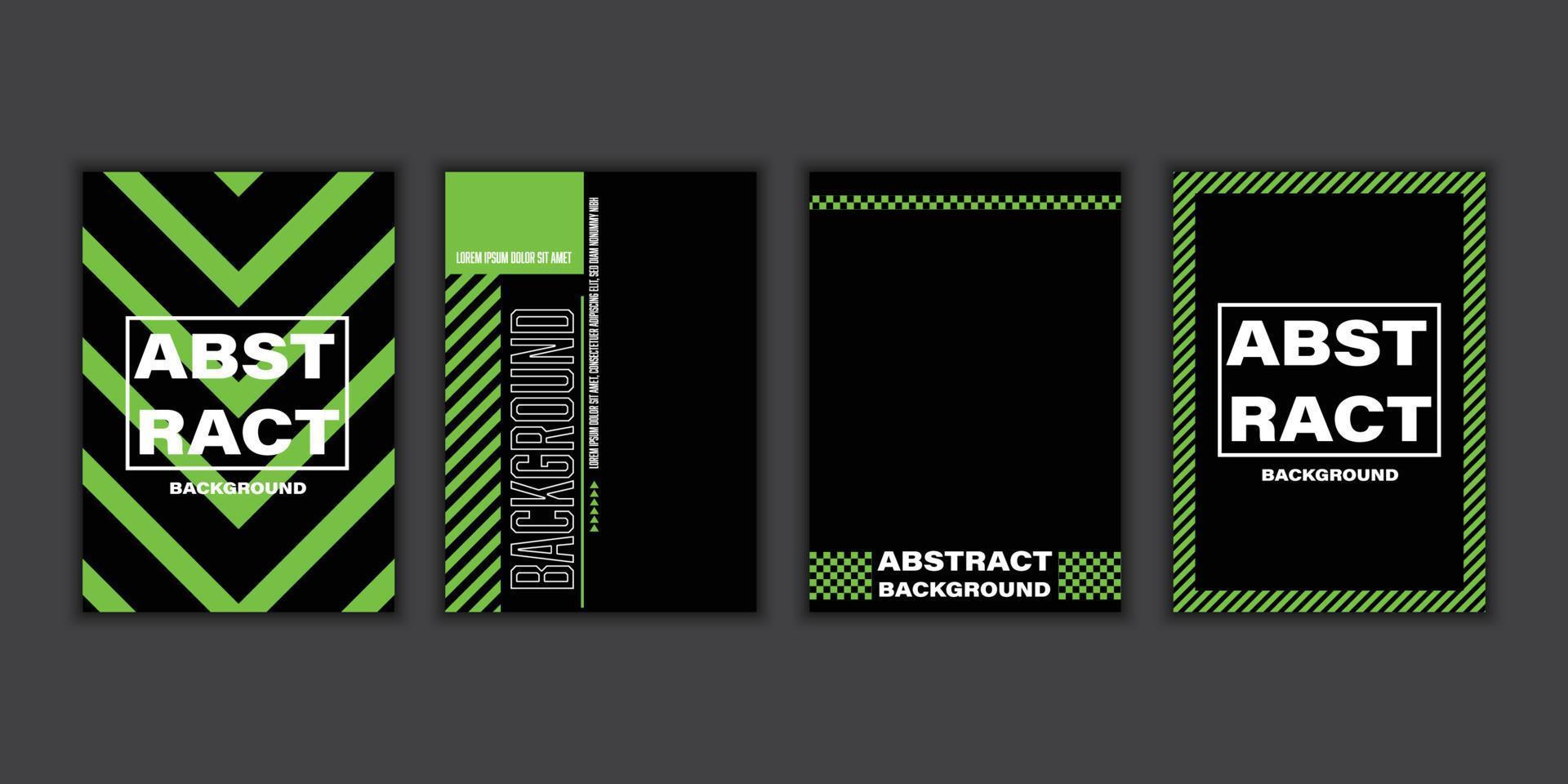 Vektor grüner und schwarzer Textureffekt, abstrakter Grunge-Hintergrund.