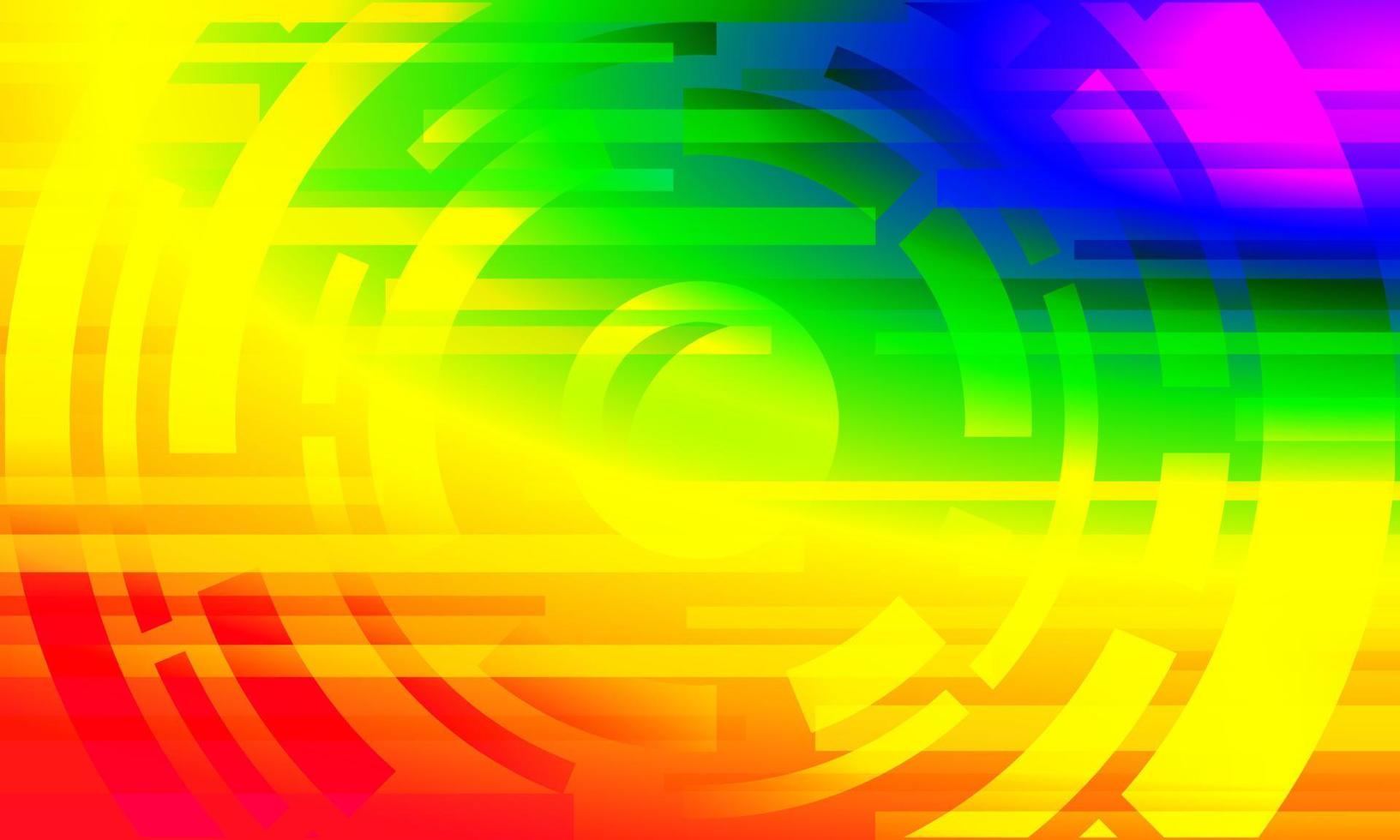 Regenbogenfarbenvektorhintergrund der optischen Linse. vektor