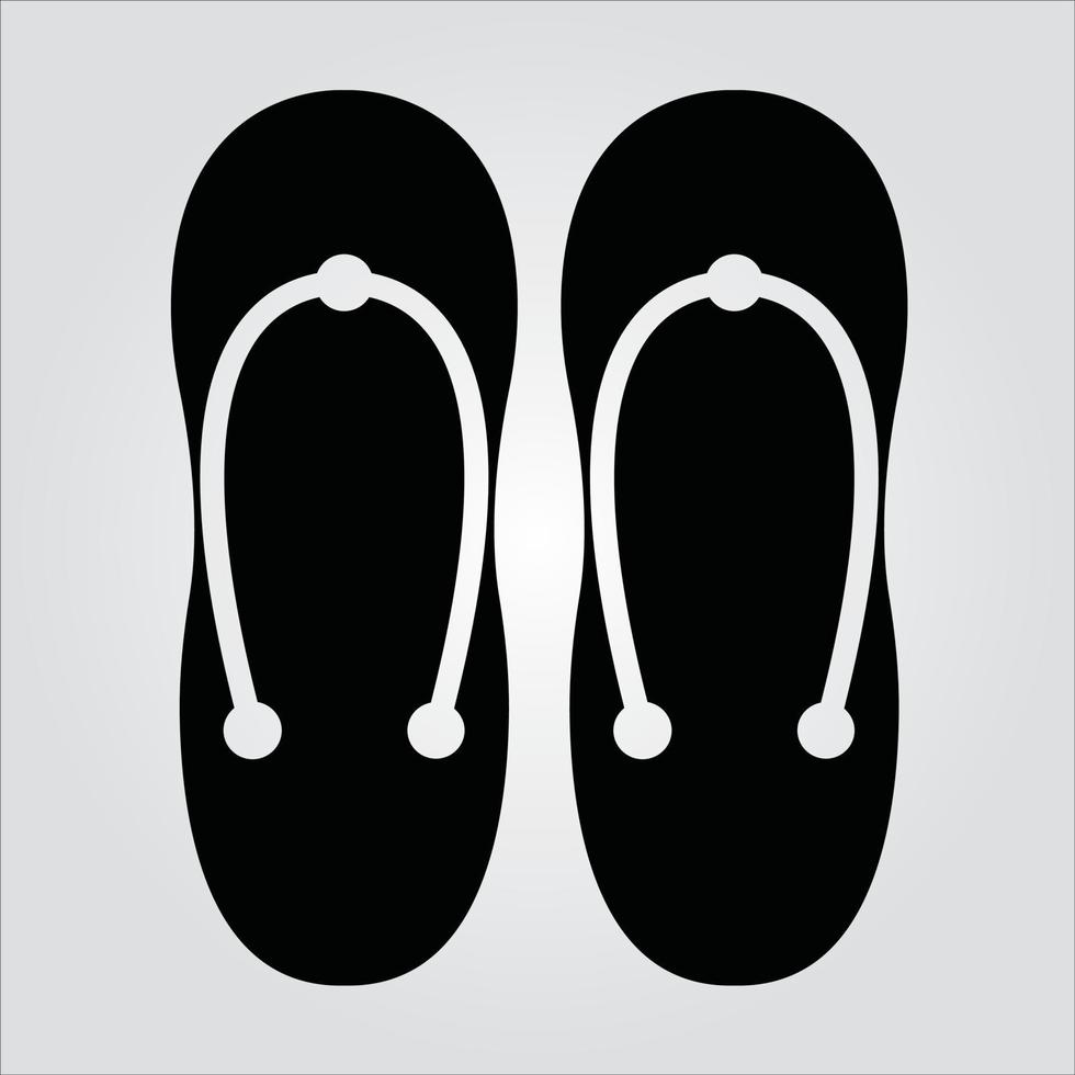 isolerade glyph sandaler ikon skalbar vektorgrafik vektor