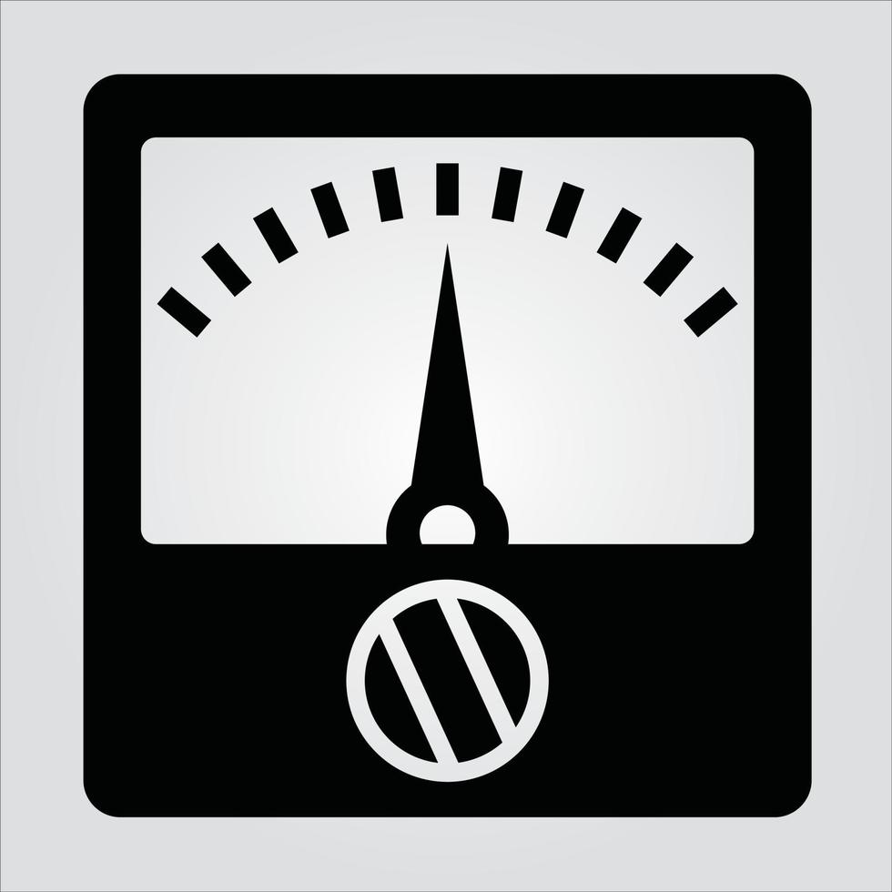 isolierte Glyphe Voltmeter-Symbol Elektrizität skalierbare Vektorgrafik vektor