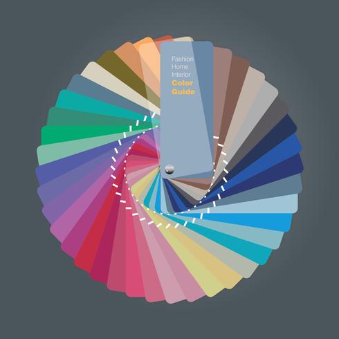 Illustration av färgpalettguide för heminredning vektor