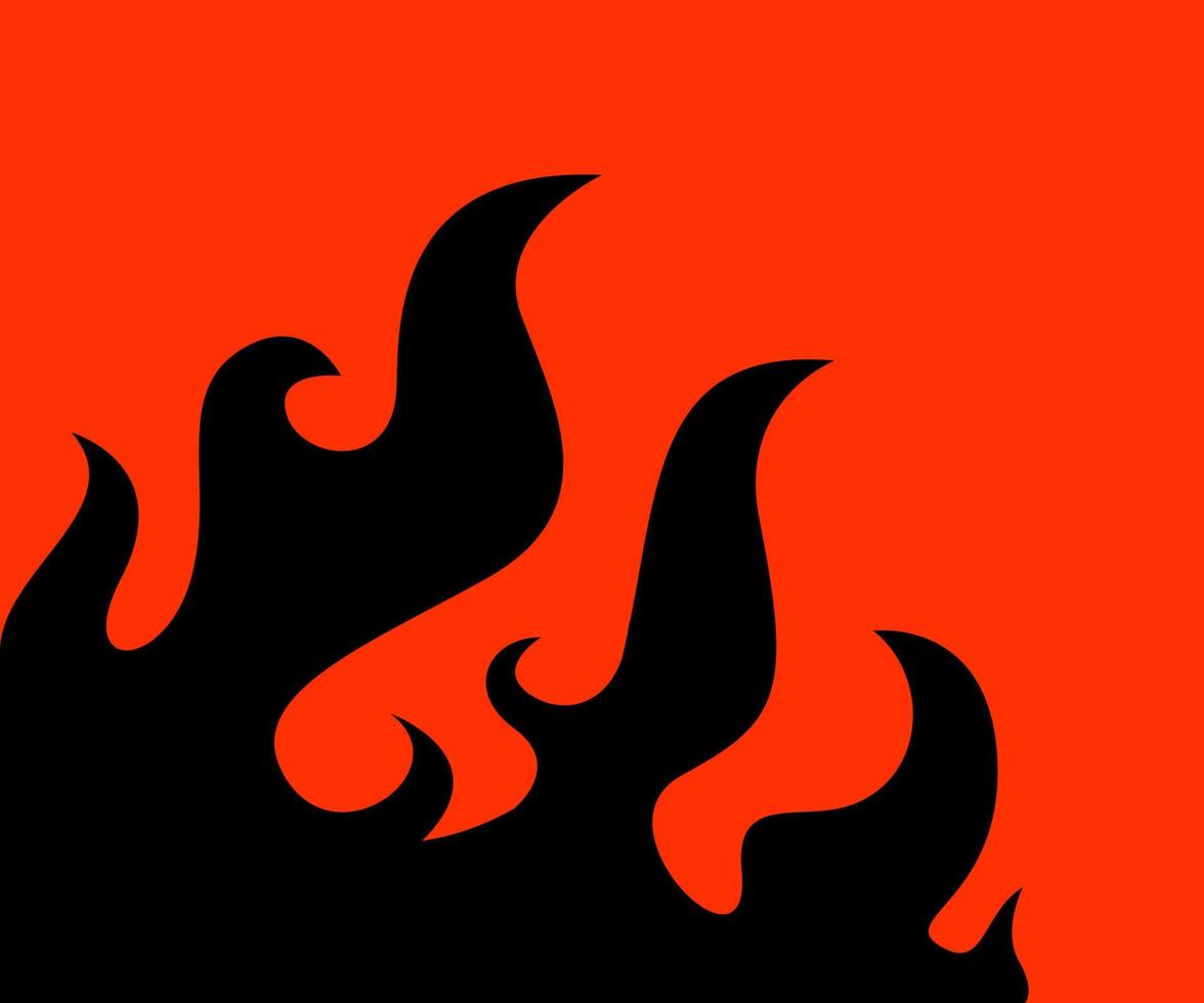 illustration av en brand lågor, brand illustration för kryddig matförpackningsdesign vektor