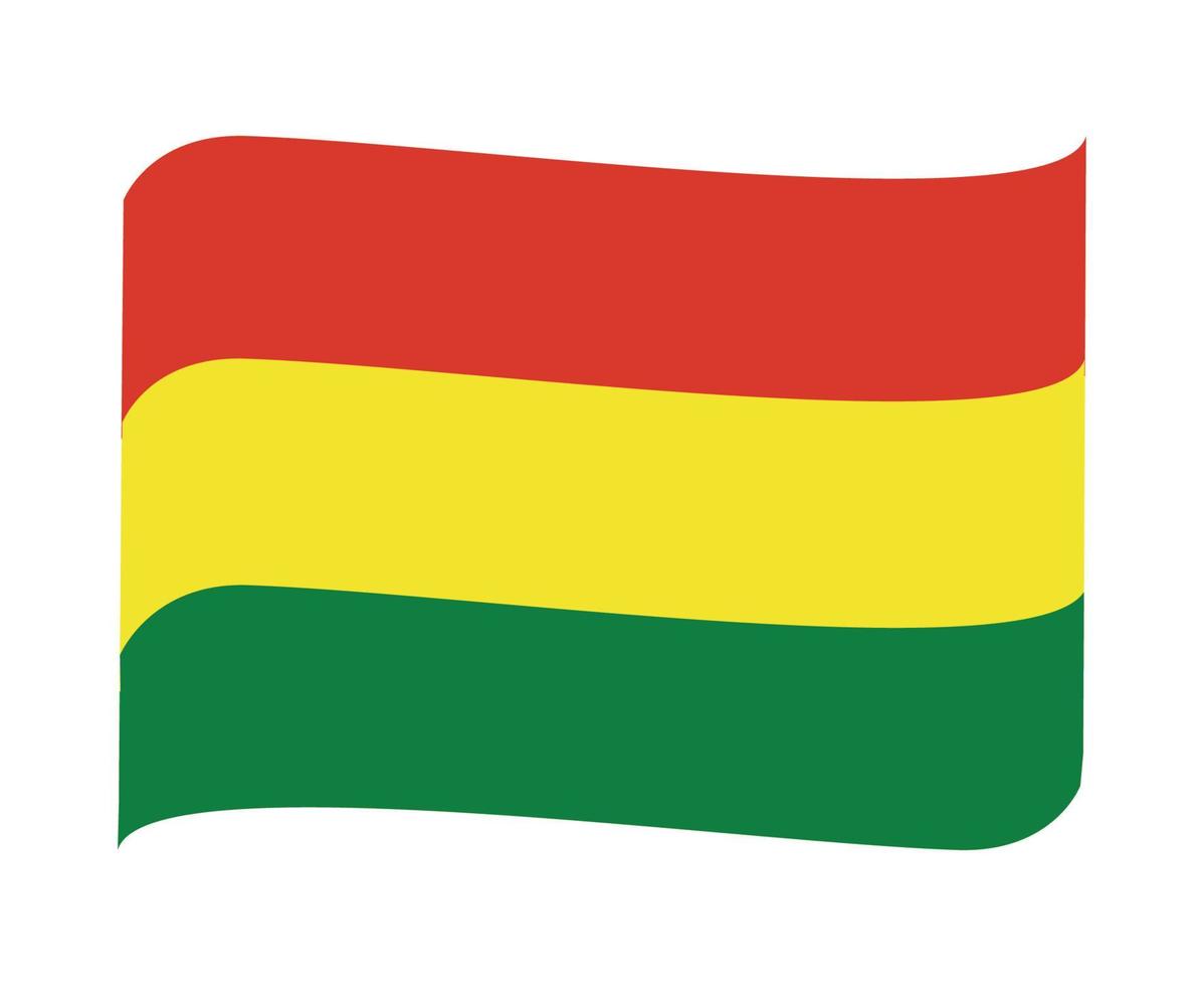 Bolivien-Flagge nationales amerikanisches lateinisches Emblem Bandsymbol Vektor Illustration abstraktes Gestaltungselement