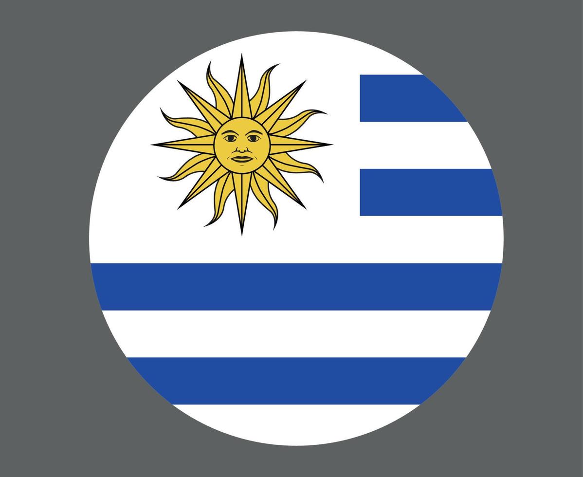 Uruguay-Flagge nationales amerikanisches lateinisches Emblem Symbol Vektor Illustration abstraktes Gestaltungselement