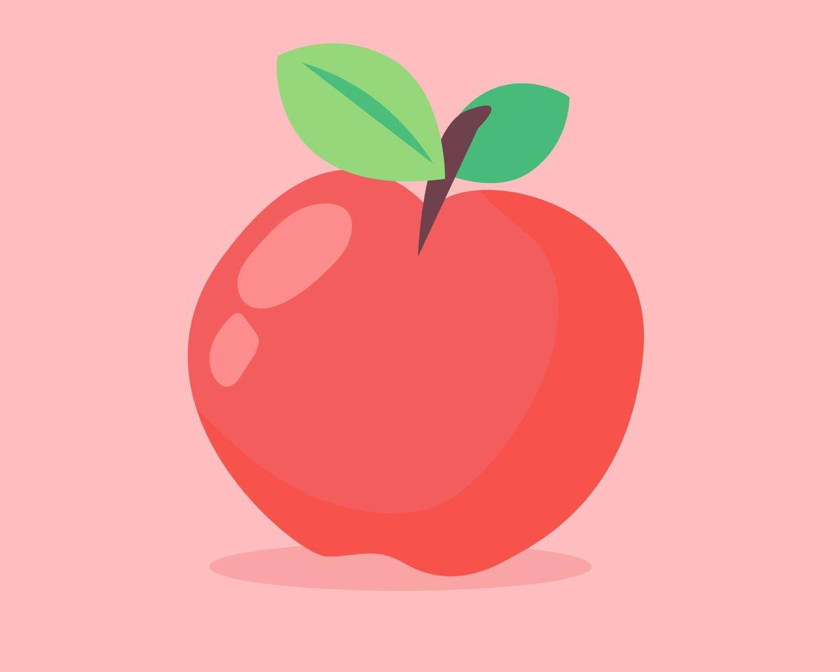 niedlicher Cartoon-Vektor. roter Apfel für Ihr Design vektor