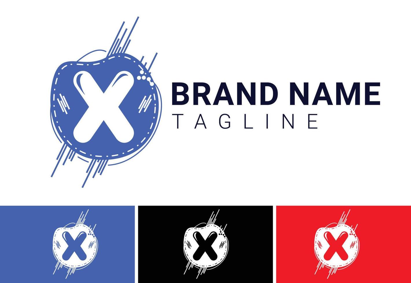 x Buchstabe neues Logo und Icon-Design vektor