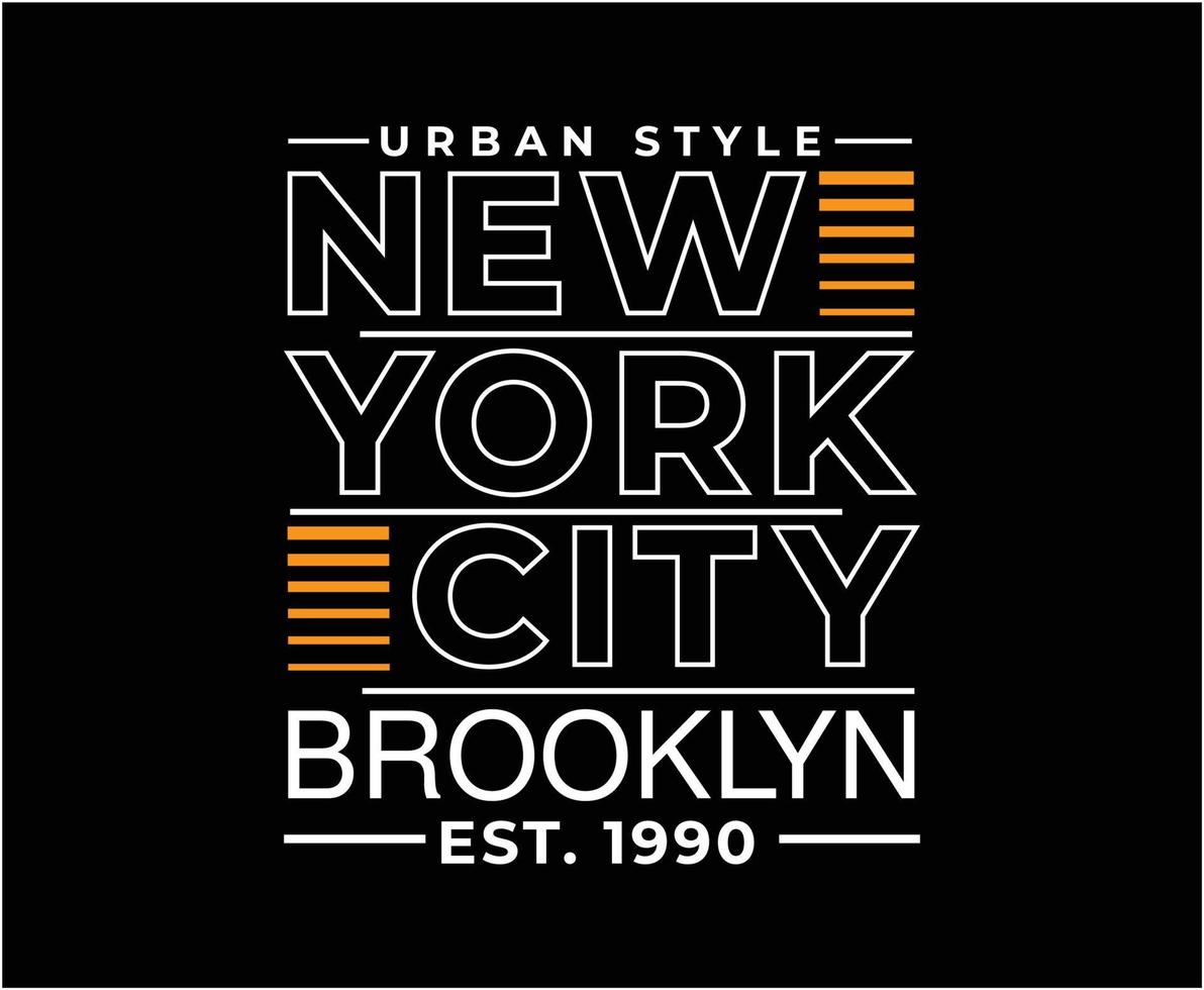 New York City Typografie-Vektor-T-Shirt-Design für den Druck vektor