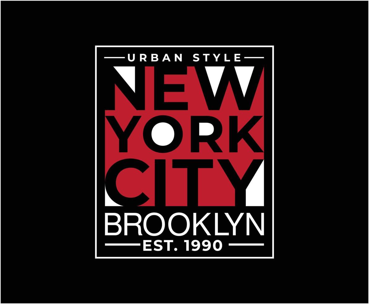New York City Typografie Vektor T-Shirt Design