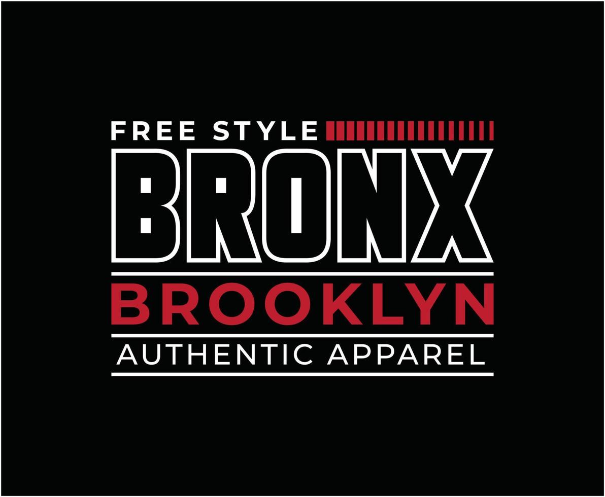 Bronx-Typografie-Vektor-T-Shirt-Design vektor