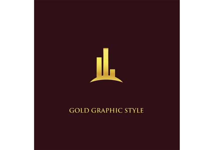 Gratis Guld Grafisk Logo Vector