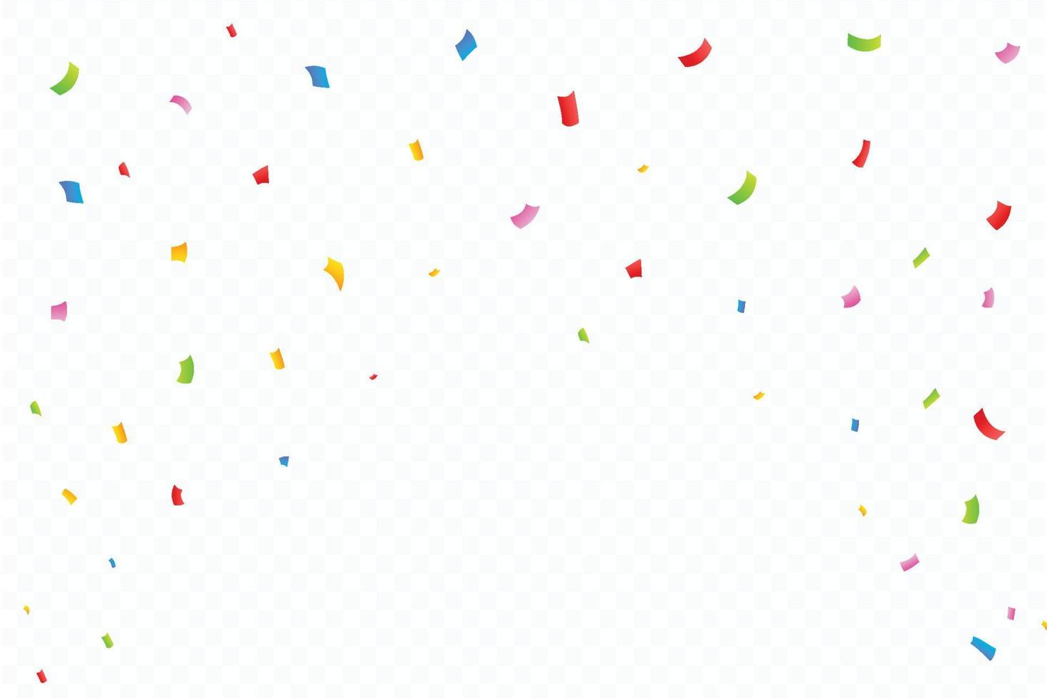realistisk konfetti och glitter fallande bakgrund. enkel flerfärgad konfetti vektorillustration. färgglad konfetti isolerad på transparent bakgrund. karneval inslag. firande av födelsedagsfest. vektor