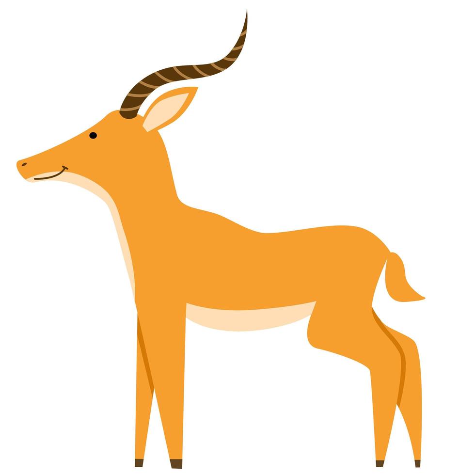 vektorillustration einer antilope in einem flachen stil vektor