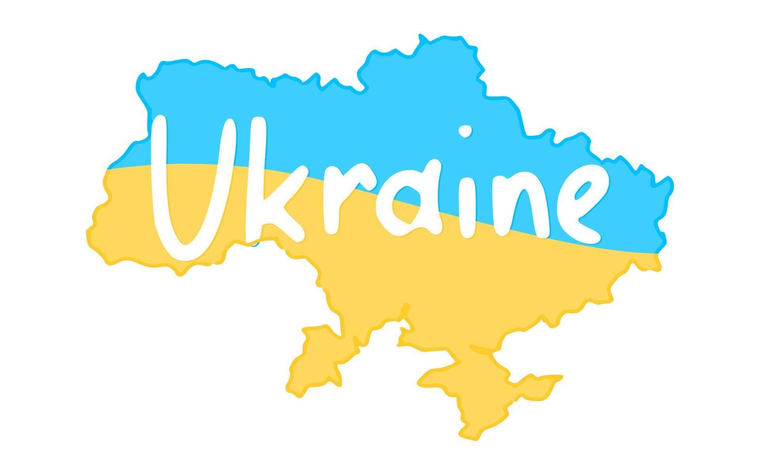 ukraine landkarte helles logo mit schriftzug neu vektor