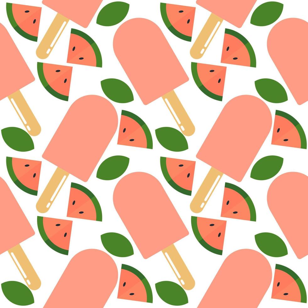 vattenmelon glass seamless mönster vektor