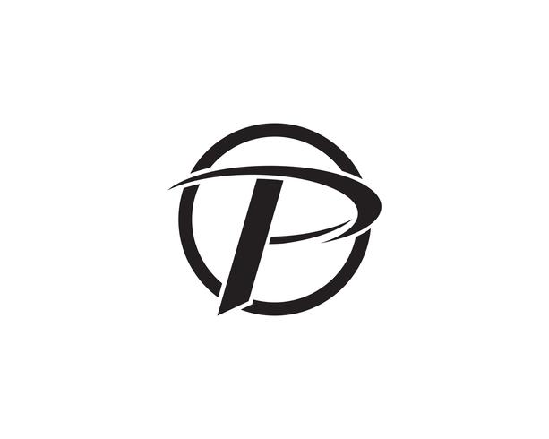 P-logotyp Brev företagsdesign vektor
