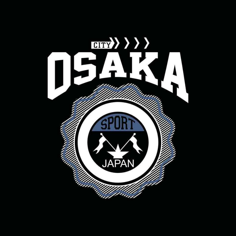 osaka element av män mode och modern stad i typografi grafisk design.vector illustration.tshirt, kläder, kläder och andra användningsområden vektor