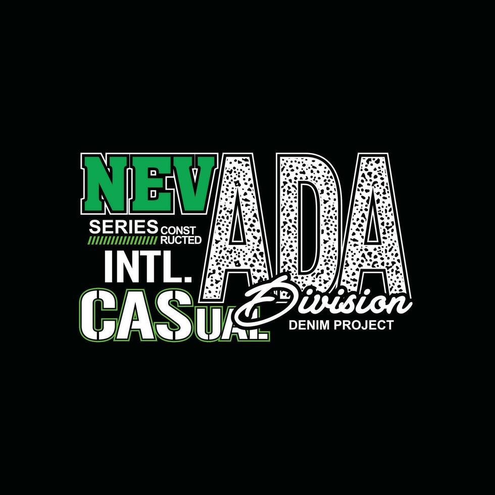 nevada las vegas element der männermode und der modernen stadt im typografie-grafikdesign.vektorillustration.tshirt, kleidung, bekleidung und andere verwendungen vektor