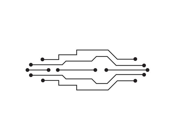 Stromkreisillustrationsdesignvektorsymbol-Logotechnologie vektor