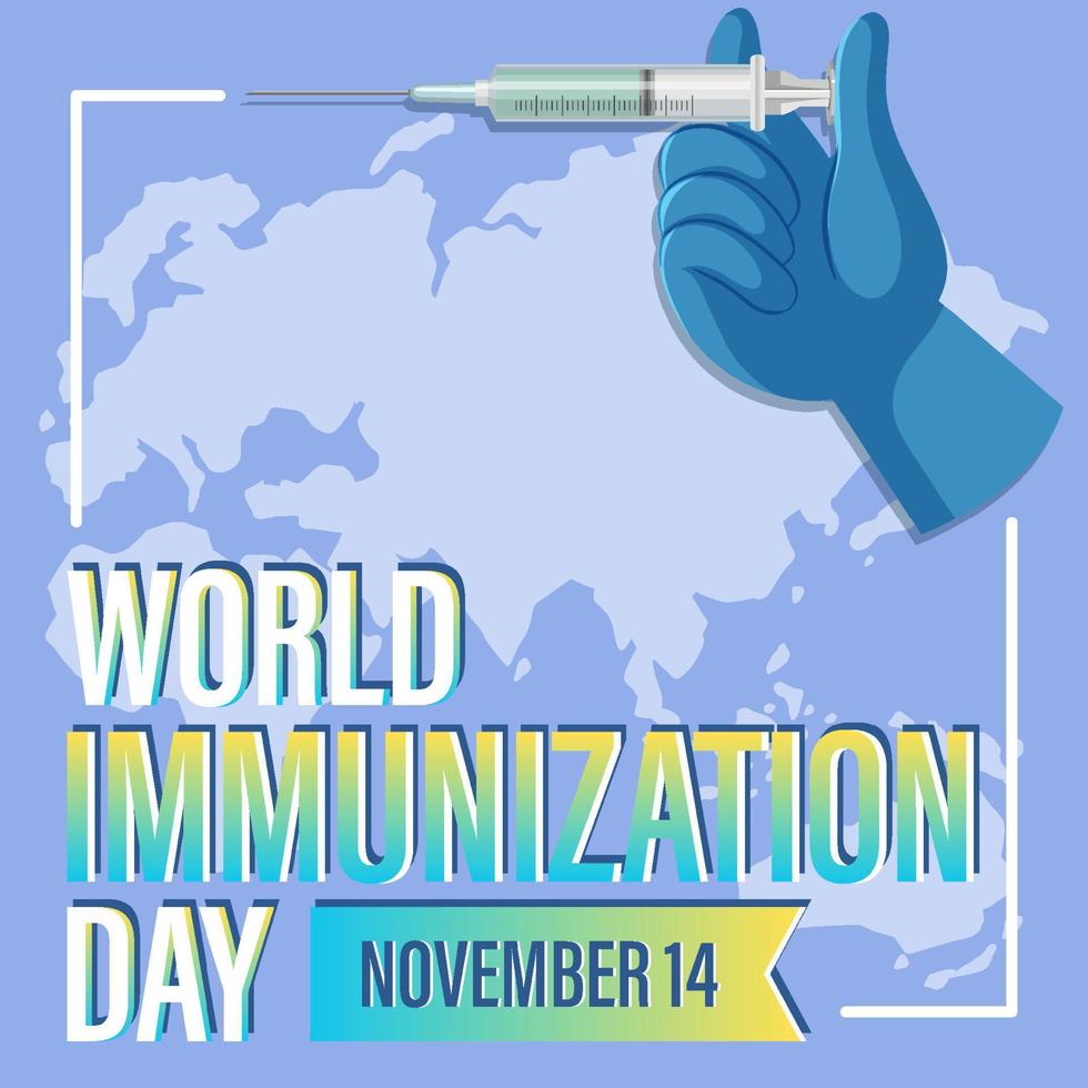 World Immunization Day affischdesign vektor