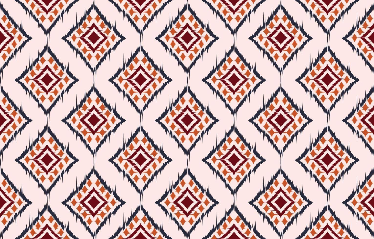 vacker etnisk abstrakt ikatkonst. seamless mönster i tribal, folklig broderi. kasuri mönster romb konst ornament print. design för matta, tapeter, kläder, omslag, tyg. vektor