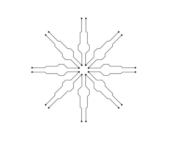 Stromkreisillustrationsdesignvektorsymbol-Logotechnologie vektor