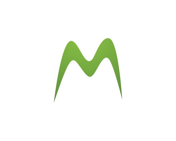 M Letter Logo Business Mall Vector ikon,