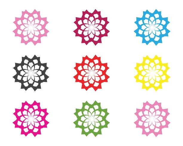 Blumen-Zeichen für Wellness, Spa und Yoga. Vektor-Illustration vektor
