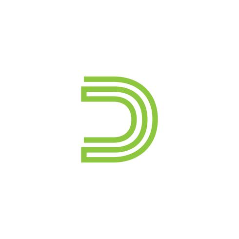 brev D kreativ logotyp mall vektor illustratör