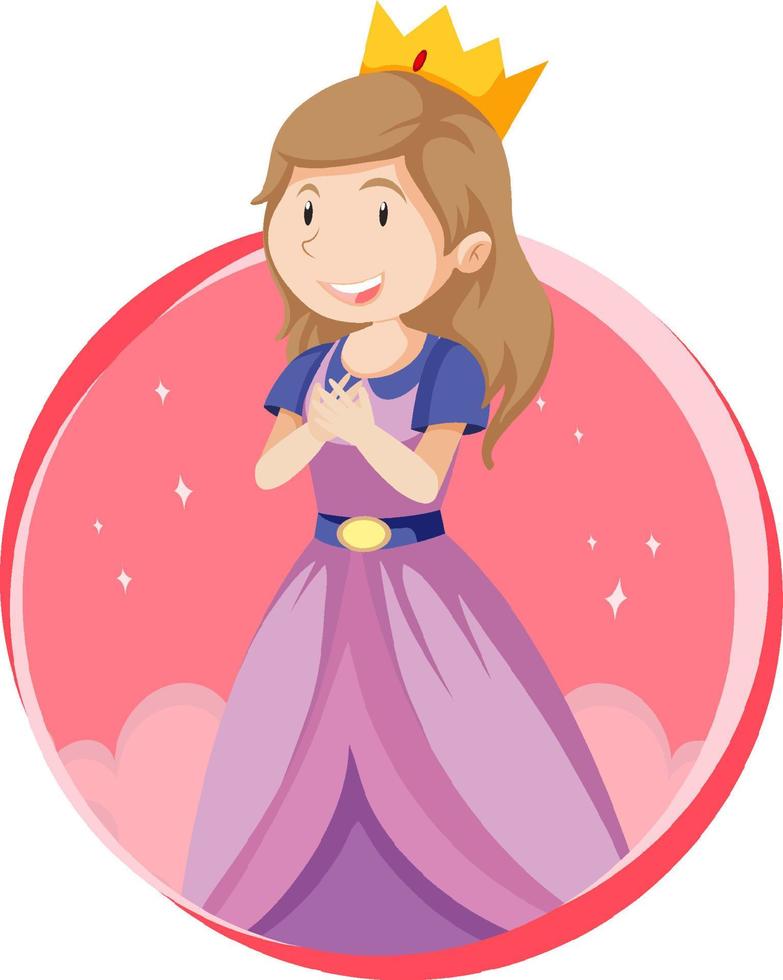 fantasy prinsessa karaktär på vit bakgrund vektor