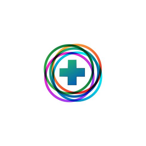 Medizinisches Kreuz und Gesundheit Apotheke Logo Vector Template