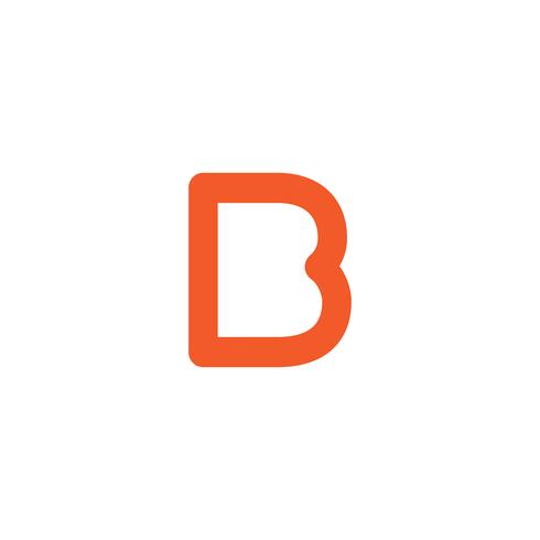 Letter B kreativ logotyp mall vektor illustratör