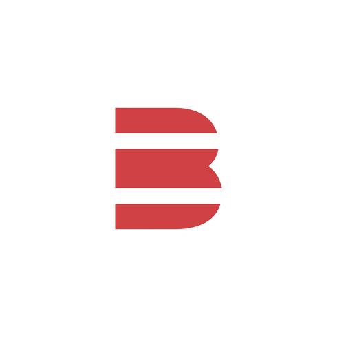 Letter B kreativ logotyp mall vektor illustratör