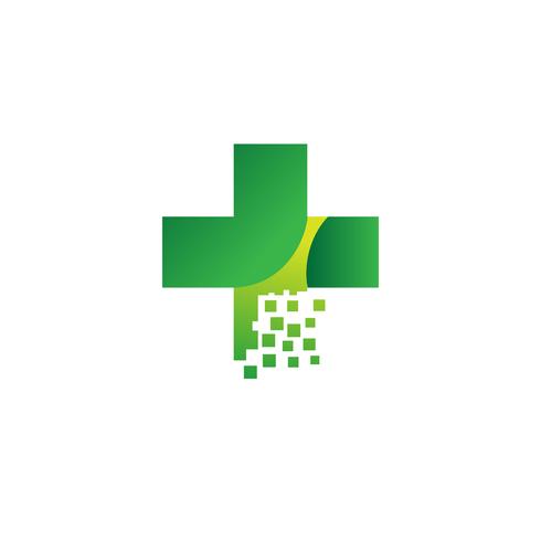 Medicinska kors och hälsoapotek Logo Vector Mall