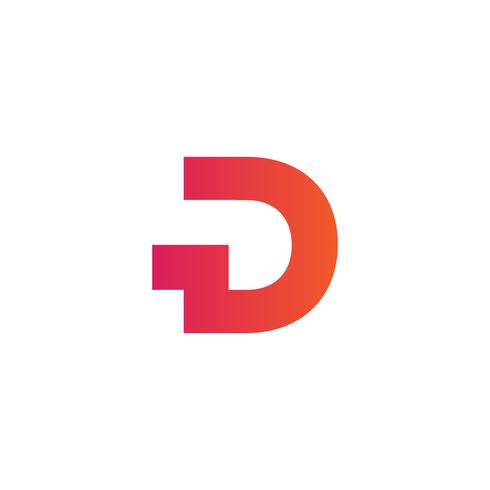 Buchstabe D kreative Logo Vorlage Vektor Illustrator